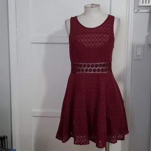 FREE PEOPLE "DAISY" LACE FIT & FLARE DRESS
